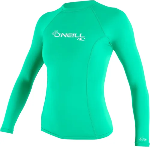 O'Neill Sudadera de compresión con protección UV manga larga para mujer Vidrio de mar