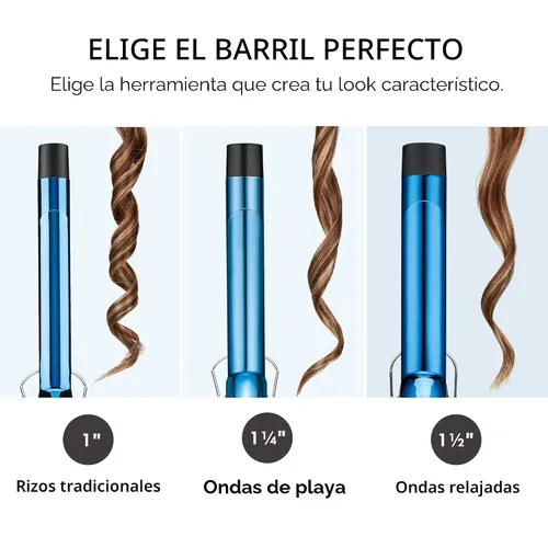Miniatura 6 de BabylissPRO Nano Titanium Professional Curling Iron with Extended/Long Barrel Perfect for Longer Hair Azul