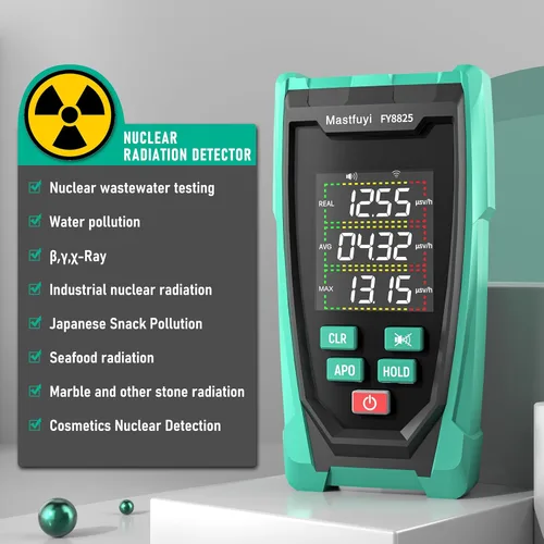 Miniatura 3 de Geiger Detector de radiación de contador, monitor de radiación recargable portátil para beta, gamma, rayos X, detector de radiación nuclear
