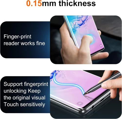 Miniatura 6 de [Paquete de 3+2] Unique Me compatible con Samsung Galaxy S10 de cobertura completa, protector de pantalla de TPU flexible y protector de lente