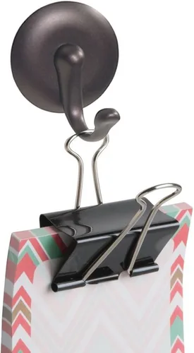 Miniatura 4 de iDesign York AFFIXX - Ganchos de almacenamiento autoadhesivos de plástico sin BPA, 2.3 x 2 x 1.5 pulgadas, bronce (paquete de 2)