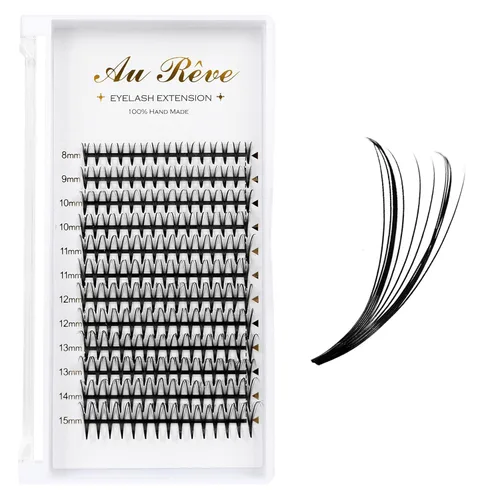 Miniatura 35 de Extensiones de pestañas YY, extensiones de pestañas Y, rizo D, 0.003 in, 0.472 in, bandeja mixta en forma de Y, volumen 4D, pestañas postizas de uso