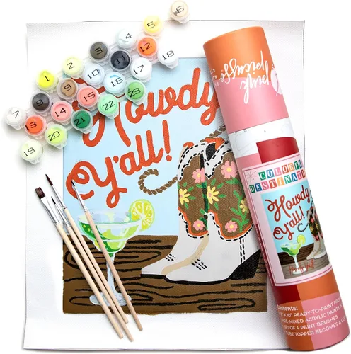 Miniatura 15 de Pink Picasso Kits de pintura de destinos coloridos por números para adultos y adolescentes Kits únicos de pintura de lienzo para bricolaje Kit