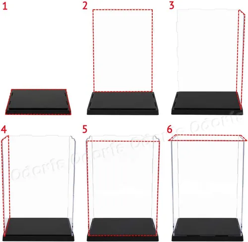 Miniatura 5 de Odoria Caja transparente de 8 pulgadas para trofeo de estatua de 6 pulgadas de alto - Protector acrílico para figuras de muñecas a escala 1/12