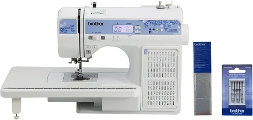 Miniatura 11 de Máquina computarizada Brother CS7205, 150 puntadas integradas, 1 fuente, mesa ancha, 11 pies de costura, color blanco