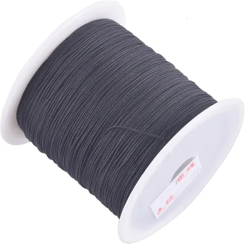 Miniatura 3 de KONMAY 1 rollo de cuerda de nailon para hacer pulseras de 150 yardas, trenzado de nailon Shamballa Macramé/cordón de cuentas de 0.4mm, cordón