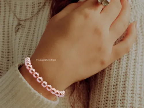 Miniatura 408 de Amazing Gemstone Pulsera de cristal para mujeres y hombres, pulsera de cristal curativo de protección, pulsera elástica con cuentas de piedras