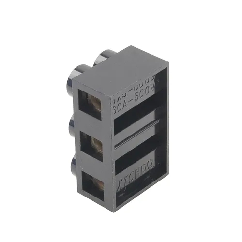Miniatura 5 de Bloque de terminales 500 V 60 A doble fila 3 posiciones tornillo eléctrico barrera tira bloque
