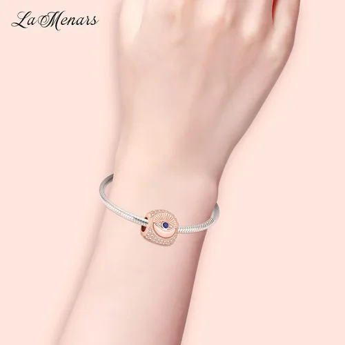 Miniatura 2 de LaMenars Happy Birthday Heart Charm for Bracelets 925 Silver Beads for Women's Bracelets & Necklaces Balloon & Cake Dangle Pendant for Mother's Day