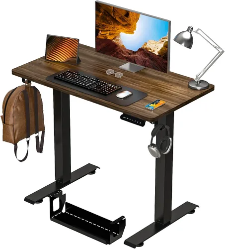 Miniatura 15 de Kingant Escritorio de pie con altura ajustable pequeño, escritorios eléctricos de pie [32 x 24 pulgadas] - Escritorios ergonómicos de pie y sentado