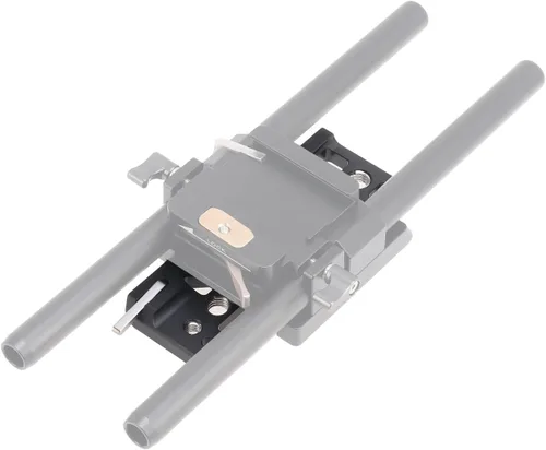 Miniatura 6 de FocusFoto Placa de puente de cola de milano de 5 pulgadas, placa base de trípode inferior, soporte de placa base ligera para Tilta Standard Camera
