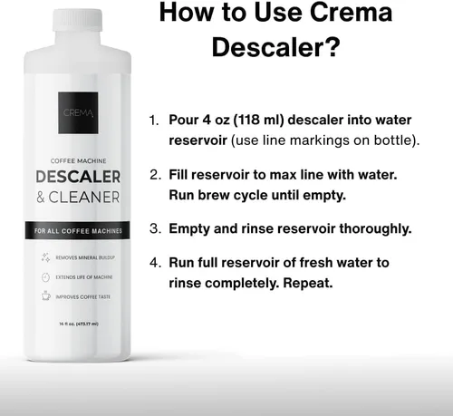 Miniatura 4 de CREMA Productos de café – Descalcificador y limpiador para máquina de café – Compatible con todas las máquinas – 32 fl oz (8 usos)