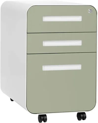 Miniatura 14 de Laura Davidson Furniture Stockpile Archivador de 3 Cajones con Cerradura - Archivador de Metal Bajo Escritorio de Oficina, Carpetas de Archivo