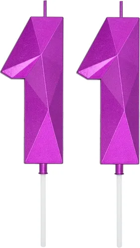 Miniatura 82 de DERVENTA Velas de cumpleaños con números grandes, 3D, color rosa, 3.7 pulgadas, decoración para tartas de fiesta, 1 pieza (número 3 rosa)