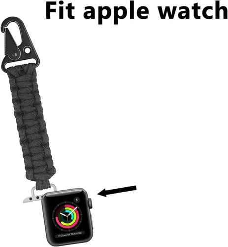 Miniatura 2 de Keychain Clip for Apple Watch 44/45/46/49mm,Paracord Lanyard for iWatch Series11 10 9 8 7 6 5 4,SE3,Ultra3,Apple Watch Keychain,Outdoor Activities