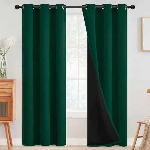 Miniatura 183 de SimpleHome - Cortinas opacas 100% para recámara, cortinas de ventana con ojales beige, con aislamiento térmico, cortinas de oscurecimiento