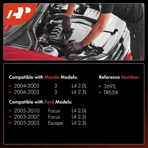 Miniatura 2 de A-Premium Iridium Platinum Bujías compatibles con Ford Focus 2003-2010, Escape 2005 y Mazda 3 2004-2005, 2.0L 2.3L, paquete de 4 Compatible