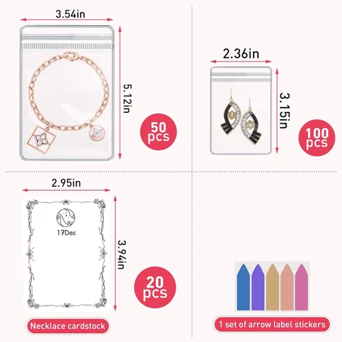 Miniatura 3 de Libro Grande Transparente de Almacenamiento de Joyería con 300 Bolsillos y 150 Fundas para Joyería, Organizador de Joyería de Viaje