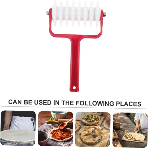 Miniatura 7 de BESTOYARD Rodillo de masa de pizza 7.87 x 4.72 x 1.96 pulgadas, dispositivo de cocina con perforador uniforme para preparación uniforme de corteza