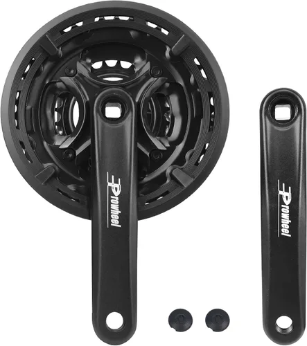 MEGHNA Juego de bielas de bicicleta FC-TY301 42-34-24 dientes para 3x6/7/8 velocidad 6.693 in manivela para engranajes de bicicleta de montaña cono