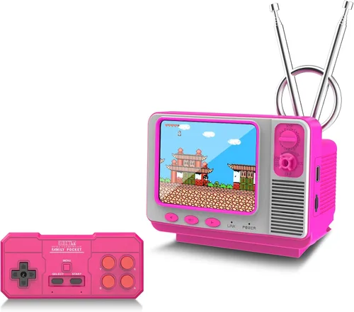 Miniatura 9 de Consola de juegos retro - 42 JALECO + 168 juegos clásicos, inalámbrico 2.4G de 2 jugadores, pantalla IPS de 3.0 pulgadas, expansión de tarjeta TF