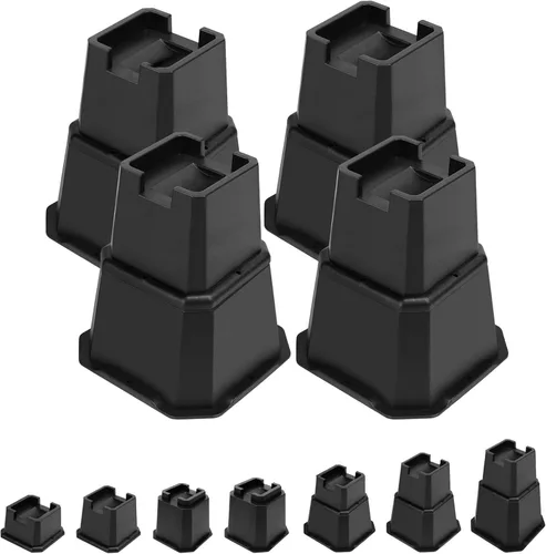 Miniatura 29 de Elevadores de Cama Shouwuhho de 2 Pulgadas, Elevadores de Muebles con Alturas de 2 3 4 5 6 7 8 Pulgadas de Alta Resistencia, Elevadores de Cama