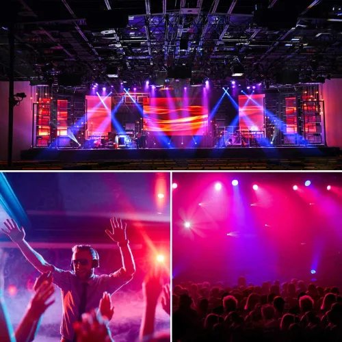 Miniatura 7 de Luces de escenario de 7 x 18 W con pruebas estrictas 6 en 1 RGBWA UV LED Par de luces LED activadas por sonido DMX512 Control brillante DJ Par luz
