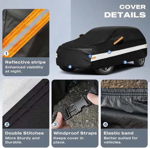 Miniatura 4 de Funda de automóvil de 10 capas para SUV, ajuste personalizado para BMW X1 (2009-2025) E84, F48, F49, U11, impermeable para todo tipo de clima