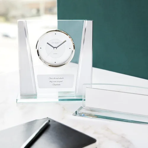 Miniatura 3 de THINGS REMEMBERED Reloj de cristal moderno grabado (personalización gratuita)
