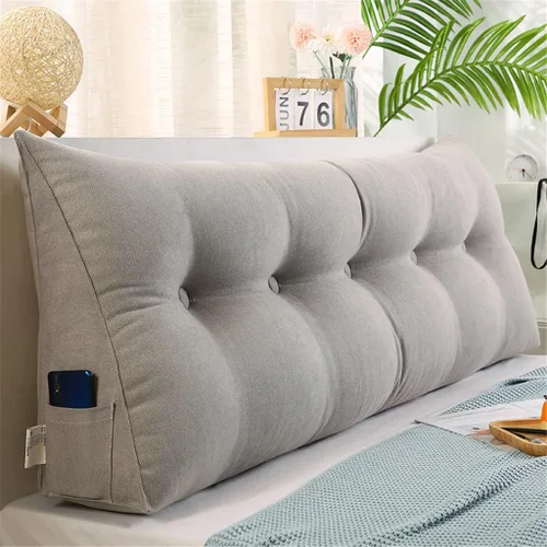 Miniatura 13 de Cojín para cabecero, almohada de lectura, almohada grande para cabecero, soporte lumbar para el día de la madre con funda extraíble, naranja, 59.1 x