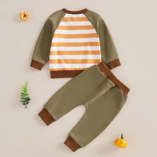 Miniatura 72 de BemeyourBBs Conjunto divertido de sudadera y pantalones de manga larga con letras divertidas para bebé niño y niño