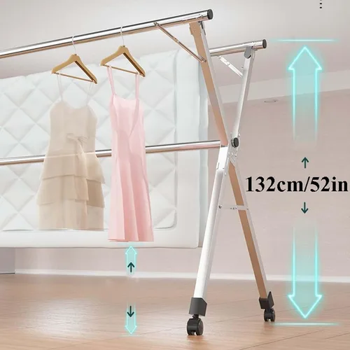 Miniatura 6 de This Clothes Drying Rack Heavy Duty Outdoor, Adjustable and Foldable Space Saving Laundry Drying Rack, Stainless Steel Laundry Garment Dryer