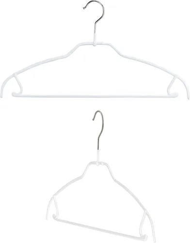 Miniatura 16 de Mawa by Reston Lloyd Silhouette - Percha de camisa antideslizante que ahorra espacio con barra para pantalones y ganchos para falda, estilo 42/FTU