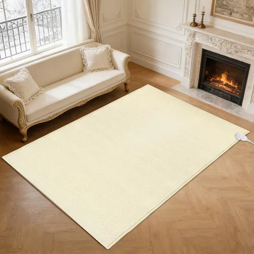 Alfombra de calefacción eléctrica de grafeno, alfombra de lujo con temporizador de calentamiento rápido, calentador de espacio, alfombra para el