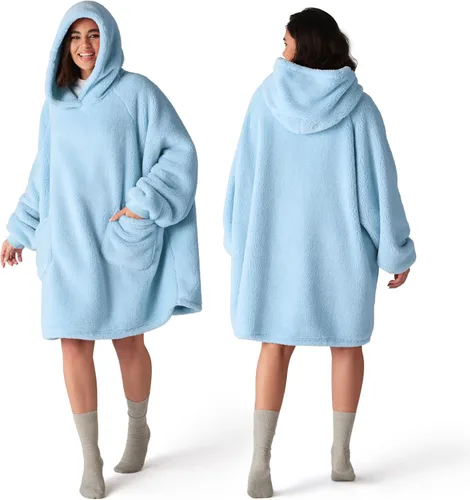 Miniatura 20 de Bedsure Manta con capucha portátil, regalos para el Día de la Madre para mujeres, sudadera con capucha cálida y acogedora para mujeres y hombres
