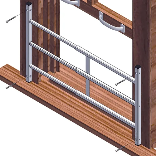 Miniatura 3 de Segal Store 4748 protector de seguridad para ventana para niños, ajustable, fijo, evita caídas accidentales, se incluyen tornillos resistentes a