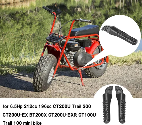 Miniatura 4 de GREHUA Juego de soportes de reposapiés compatibles con Mini Bike para Coleman Powersports BT200X CT200U CT200U-EX CT100U Trail 200 CC100X 212cc