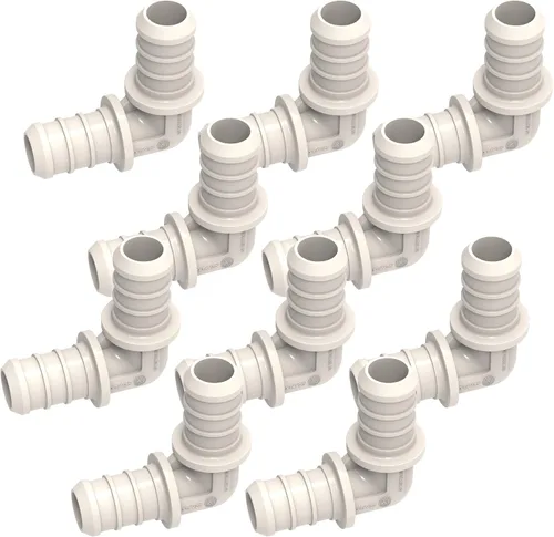 Miniatura 17 de SEAFLO Acoplamiento de tubería PEX de plástico de 90 grados 1/2" Barb x 1/2" adaptador de codo de ajuste de púas compatible con tubo PEX o PE-RT