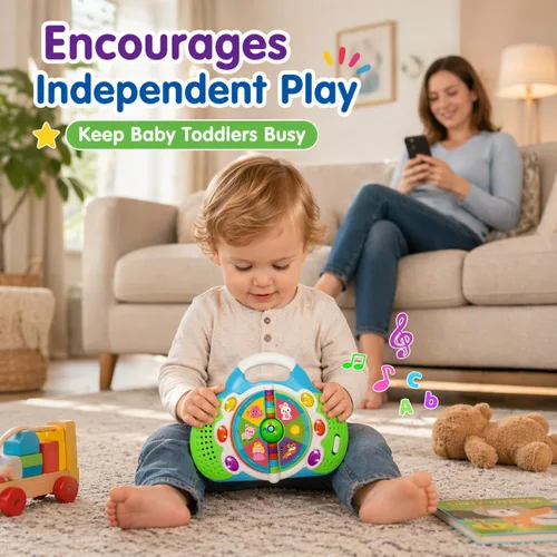 Miniatura 2 de KIZZYEA Juguetes de aprendizaje Montessori para niños y niñas de 1, 2, 3 años, juguete musical de alfabeto para niños pequeños, juguetes educativos