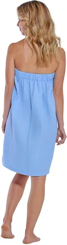 Miniatura 6 de Turquaz Batas de gofres ligeras hasta la rodilla para mujer, spa, baño, gofres
