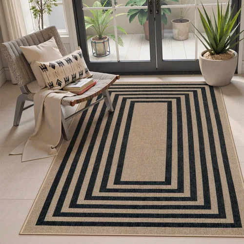 Miniatura 31 de Alfombra Moderna de Yute Fácil de Limpiar Arcoíris Lahome, 2x6 Alfombra de Pasillo Lavable para Cocina, Alfombras de Pasillo para Pasillos, Alfombra