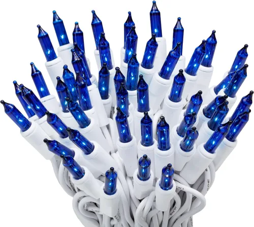 Miniatura 6 de 612 Vermont 100 luces de Navidad rosas en una cuerda de alambre blanco, aprobadas por UL, para uso en interiores y exteriores, 18 pies de longitud