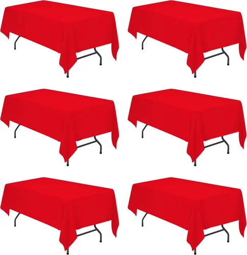 Miniatura 117 de BRILLMAX 6 Pack de Manteles Azul Marino para Mesas Rectangulares de 8 Pies 90 x 156 Pulgadas - 8 pies Mantel Rectangular a Granel de Lino
