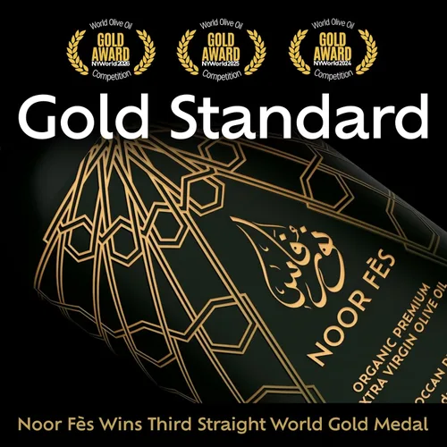 Miniatura 4 de NOOR FÈS EVOO Set de regalo Más de 20 premios USDA Orgánico 584 mg/kg de alto en polifenoles Virgen extra Finca de origen único Aceite