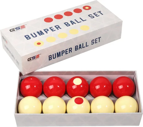 GSE Games & Sports Expert Juego de 10 bolas de billar de tamaño reglamentario de 2-1/8 pulgadas, juego estándar de 10 bolas de billar, accesorios