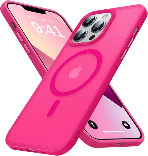 Funda magnética para iPhone 12/iPhone 12 Pro, compatible con MagSafe, protección contra caídas de grado militar, a prueba de golpes, translúcida,