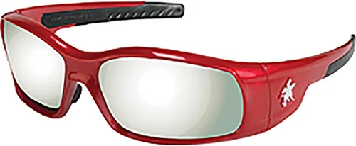 Miniatura 5 de MCR Safety SR110 Lentes de policarbonato de seguridad de aspecto atrevido con doble lente con marco negro pulido y lente transparente