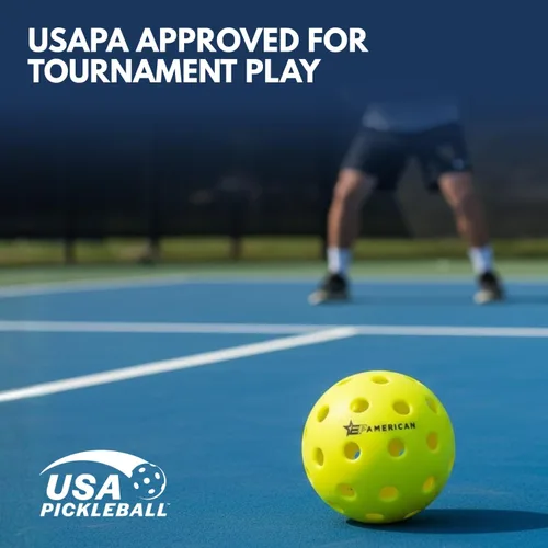 Miniatura 7 de EPAMERICAN Pelotas de pickleball para exteriores aprobadas por USAPA - Pelotas de pepinillo para jugar al aire libre Sin puntos muertos, rebote
