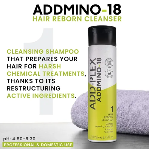 Miniatura 2 de ADDMINO 18 Champú aclarador para todo tipo de cabello, limpiador de cabello sin perfume, uso en salón y en el hogar, 8.5 fl oz/8.45 fl oz