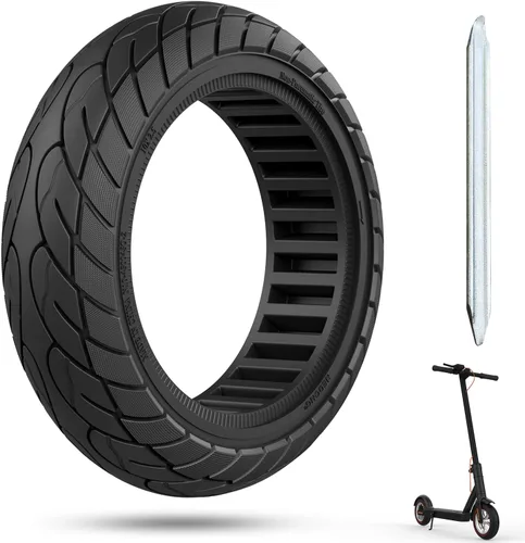 Miniatura 10 de Cooryda 60/70-6.5 Neumático para patinete, neumático sólido de 10x2.50 para patinete eléctrico de 10 pulgadas con ruedas sin cámara para Ninebot G30
